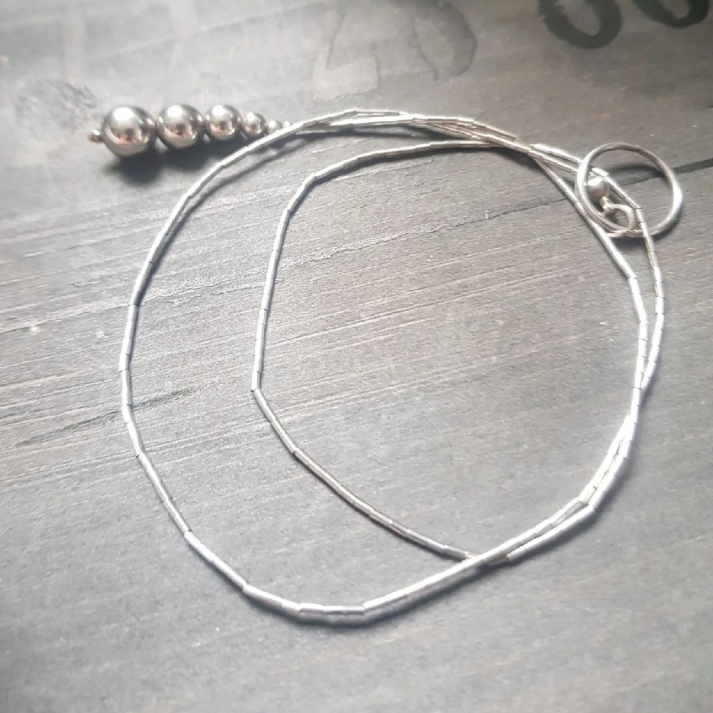 Sterling Liquid Loop Through Necklace - image 5
